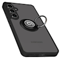 Miniatyrbillede 2 af 5: Coque til Samsung Galaxy S24 FE med metalring, videostøtte, sort Svart