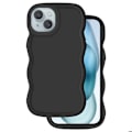 Miniatyrbillede 3 af 5: Coque til iPhone 15 Silikone Stødabsorberende serie Candy Sort Svart