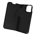 Miniatyrbillede 1 af 4: iPhone 13 Pro Cover - AKASHI - Sort - Øko-læder - Video Støtte - Kortholder Svart