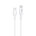 Miniatyrbild 1 av 6: Laddnings- och datasynkroniseringskabel USB till Type-C 2.4A 2M Jaym Vit Vit