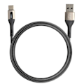 Miniatyrbillede 1 af 6: USB-kabel til USB-C - LinQ - 1,2m - 3A - Hurtigopladning - Datasynkronisering Svart