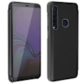 Miniatyrbild 3 av 4: Fodral för Galaxy A9 2018 Folio Spegel Effekt Klar Utsikt Stöd Funktion Svart