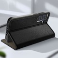 Miniatyrbillede 2 af 5: Taske til Samsung A35 5G - AVIZAR - Granuleret effekt - Kortholder - Video Support - Sort Svart