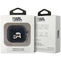 Miniatyrbillede 3 af 3: Coque AirPods 3 - Karl Lagerfeld - Monogram Karl & Choupette - Øko-læder - Sort - Hård Svart