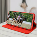 Pikkukuva 4 / 4: Samsung Galaxy S21 Ultra Case Folio Lompakkoteline Toiminto Punainen Röd