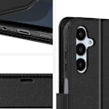 Miniatyrbild 4 av 5: Fodral till Samsung A25 5G - MAYAXESS - Plånboksställ Funktion med handledsrem - Svart Svart