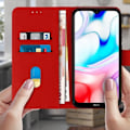 Miniatyrbillede 3 af 4: Etui - Xiaomi - Redmi 8 og 8A - Fuld beskyttelse - Kortlomme - Videostøtte - Rød Röd