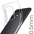 Miniatyrbild 3 av 5: Skydd för Motorola Edge 50 Pro Fin 0.5mm Anti-gulning Transparent Transparent