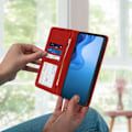 Miniatyrbillede 4 af 5: Motorola Edge 30 Pro Case - AVIZAR - Rødt tegnebogscover - Videosupportfunktion Röd
