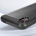 Miniatyrbillede 3 af 5: Etui til Samsung Galaxy Xcover 7 - AVIZAR - Carbon og børstet sort effekt - Halvstivt etui Svart