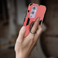 Pikkukuva 3 / 4: Kuori - ILMOITA - OnePlus 9 - Iskunkestävä - Metallikehys - Punainen Röd