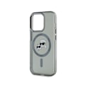 Miniatyrbillede 4 af 6: Coque til iPhone 15 Pro Max trykt IML K og CH kompatibel med MagSafe Karl Lagerfeld sort transparent Svart