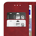 Pikkukuva 3 / 6: Suojakuori Samsung Galaxy S24:lle - AVIZAR - Lompakkoteline - Punainen - Integroitu lompakko ja korttipidike Röd