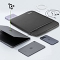 Miniatyrbillede 3 af 6: Laptop tas 13 tommer to zip-lommer Belkin sort Svart
