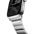 Miniatyrbillede 3 af 6: Acer-rem til Apple Watch 6-9 og SE 38-40-41 mm Nomad Silver - Rustfrit stål og diamantlignende kulstof Grå