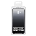 Miniatyrbillede 2 af 2: Samsung J6+ hårdt etui Sort og gennemsigtigt