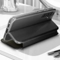 Miniatyrbillede 4 af 6: AVIZAR Cover til Samsung Galaxy S24 Plus - Sort - Flap Kortholder Video Support Svart