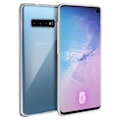 Miniatyrbillede 2 af 4: Beskyttelsesetui - Samsung - Galaxy S10 - Stiv - Gennemsigtig silikone - 360° Transparent