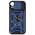 Miniatyrbild 2 av 5: Coque för iPhone 15 - MAYAXESS - Ring Stödhållare Skjutbar Kameraskydd - Blå - Stötresistent - Bi-material Blå