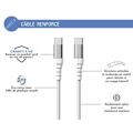 Miniatyrbillede 2 af 4: USB C/USB C Forstærket Kabel 3m - 3A Force Power Hvid