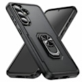 Miniatyrbillede 2 af 5: Stødabsorberende cover til Samsung Galaxy A56 med ring-standsort sort Svart