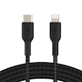 Miniatyrbild 2 av 5: Kabel USB-C till Lightning 18W Strömförsörjning Nylonflätad 1m Belkin svart
