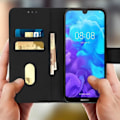 Miniatyrbillede 3 af 4: Husetaske - AVIZAR - Huawei Y5 2019 - Sort - Blød Plast - Videostøtte Svart