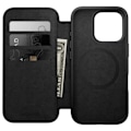 Miniatyrbillede 4 af 6: MagSafe etui til iPhone 16 Pro Folio Moderne anti-ridse læder kortholder Nomad Black Svart