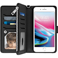 Pikkukuva 1 / 4: Lompakko-asuste - AVIZAR - iPhone 6/6S/7/8 Plus - Musta - Kova Kuori - Korttipidike svart