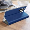 Miniatyrbild 3 av 4: Foliofodral kompatibelt med Samsung S23 Ultra Blue Clamshell-fodral
