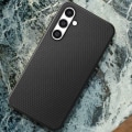 Pikkukuva 4 / 6: Spigen Liquid Air Suojakotelo Samsung S23 FE:lle - musta geometrinen kuvio Svart
