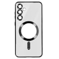 Miniatyrbillede 1 af 6: AVIZAR etui til Samsung S23 FE - Sort Chrome Contour Silikone - MagSafe - Integreret kamerabeskyttelse Svart
