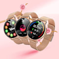 Miniatyrbillede 4 af 6: Dameforbundet ur med elegant rustfrit stål mesh armbånd Forever Rose Champagne Rosa