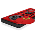 Pikkukuva 3 / 5: Coque pour Xiaomi Redmi 14C Bague Support Cache Caméra Coulissant Mayaxess Rouge Röd