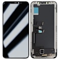 Miniatyrbild 1 av 4: Alcalian LCD-skärm för iPhone X - AVIZAR - Med svart ram - Pekskärm - Härdat glas Svart