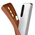 Miniatyrbild 3 av 5: Siliconefodral för Samsung Galaxy A26, Sleek, Skydd för Kamerablocket, Brun kastanj