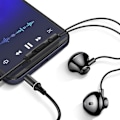 Miniatyrbild 4 av 6: In-ear hörlurar - LINQ - Svart - 3,5 mm jack - Handsfree-kit - Flätad nylon Svart