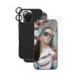 Miniatyrbild 1 av 6: Skyddspaket för iPhone 16 Pro Max 3-i-1 Ultra-Wide Fit Elegant Panzer Glas Transparent Svart Transparent