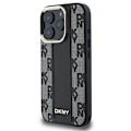 Miniatyrbild 3 av 6: IPhone 16 Pro-fodral - DKNY läder hårdskal rutmönster Magsafe (DKHMP16LPCPVSLK) - Noir svart