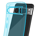 Pikkukuva 4 / 5: Kotelo Google Pixel 8 Pro Soft Silicone Classic -kotelolle, läpikuultava sininen Ljusblå