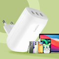 Miniatyrbild 3 av 5: Laddare 67W 3 USB-C portar Power Delivery Kompakt Design Belkin Vit Vit