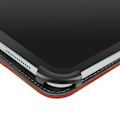 Miniatyrbillede 5 af 6: Retro etui til 10 tommer tablet, justerbar støtte og kortholder i rød.