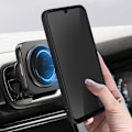 Miniatyrbild 4 av 6: Fodral till Samsung Galaxy S24 Plus AVIZAR - Metal Ring Support Funktion Svart Svart