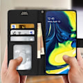 Pikkukuva 3 / 4: Samsung Galaxy A80 - AVIZAR - Folio-lompakko - Tekonahka - Videotuki - Musta Svart