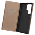 Miniatyrbillede 2 af 6: Semi-hårdt etui til Samsung Galaxy S24 Ultra - AVIZAR - Kortholder og magnetisk videostativ Gul