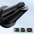 Miniatyrbillede 4 af 5: Magnetisk Bil Smartphone Holder Luftventil 360° Roterbar Blå Stjerne Sort Svart