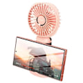 Miniatyrbild 1 av 5: Mini Bärbar Fläkt Justerbar 90° LED Display Rund Design LinQ Powder Pink