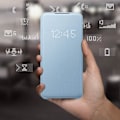 Miniatyrbillede 3 af 4: Étui - Samsung - Galaxy S20 Plus - Gennemsigtig Klap - Led View Cover - Himmelblå Himmelsblå