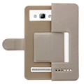 Miniatyrbild 4 av 4: Universal Folio Case Cover - AVIZAR - Guld - Kompatibel med 5,3 till 5,5 tums smartphones - Ekologiskt läder - Soft Shell Guld