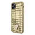 Miniatyrbild 2 av 6: Baksidan för iPhone 11 Pro Max Dekorerad med Små Stenar Guess Guld Gul